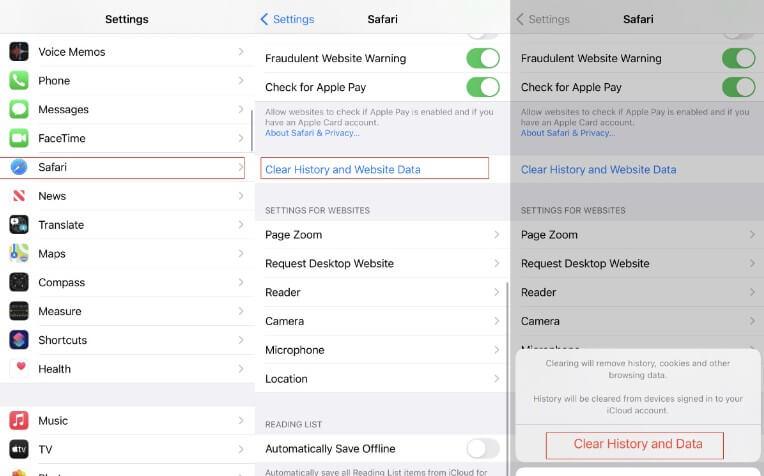 Clear History Browser di Handphone Android dan iOS