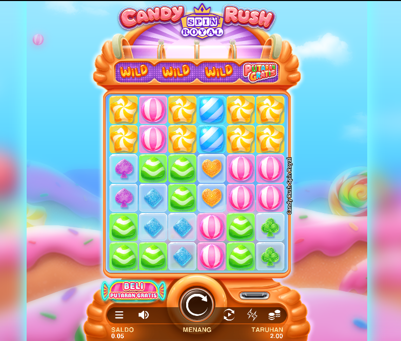 Candy Rush Spin Royal : Spin Manis Raih Kejayaan